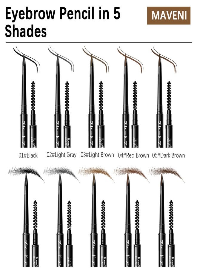 MAVENI Browcharm Microblading Eyebrow Pencil for Women,0.1mm Ultra-Fine Mechanical Pencil,Draws Tiny Brow Hairs and Fills in Sparse Areas and Gaps,Makeup Brow Definer Waterproof (mini 05 Deep Brown) - Image 2